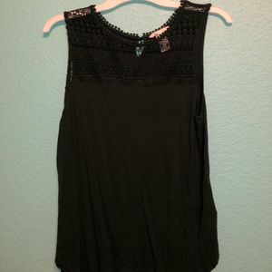 Forest Green Detailed Tank Top